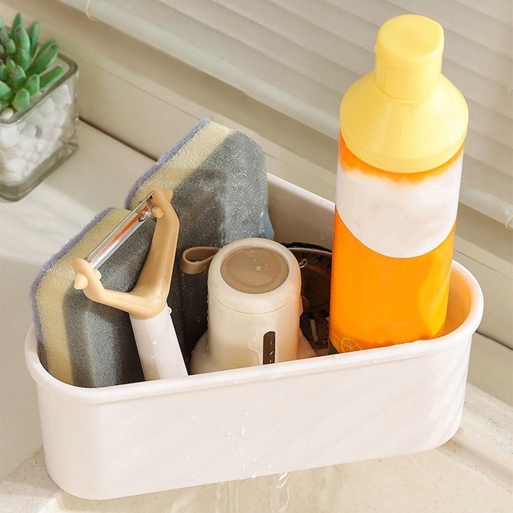 Compact Faucet Drainage Basket Triangle Shaped Triangle Sink Filter Rack  Household Use