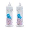 1Pc/2Pcs Eternal Flower Flameless Candles LED Flickering Pillar Candles Valentine's Day Night Light for Wedding Home Decor