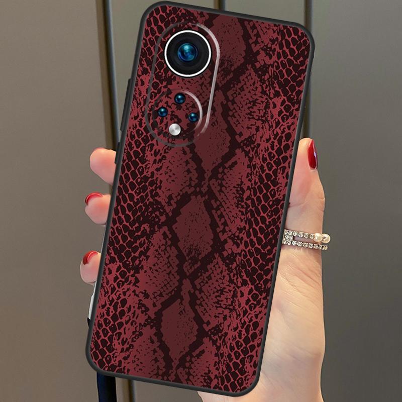 Custodia in Pelle di Serpente Cobra Pitone per Honor X8b X9b 90 70 50 Magic 5 Pro Magic 6 Lite X6 X7 X8 X9 X6a X7a X8a X9a Cover
