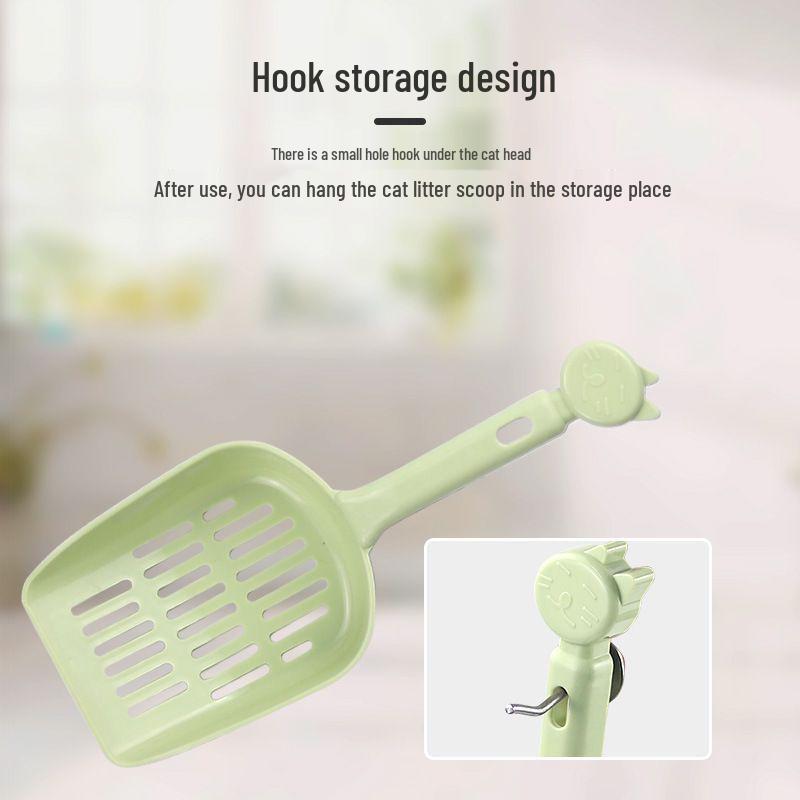 Macaron Cat Litter Scoop: Thick, Lightweight, Grid-Style Pet Shovel