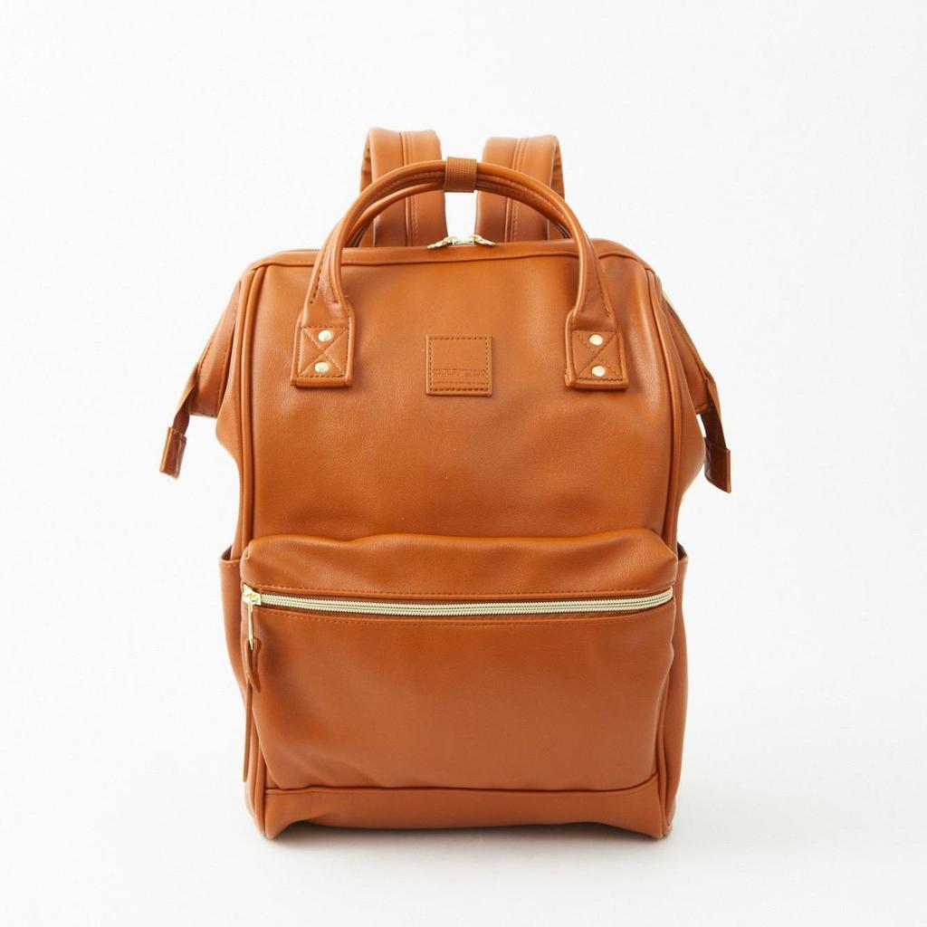 Rakuten Women's PU Leather Gold-Mouth Backpack - Travel & School Bag