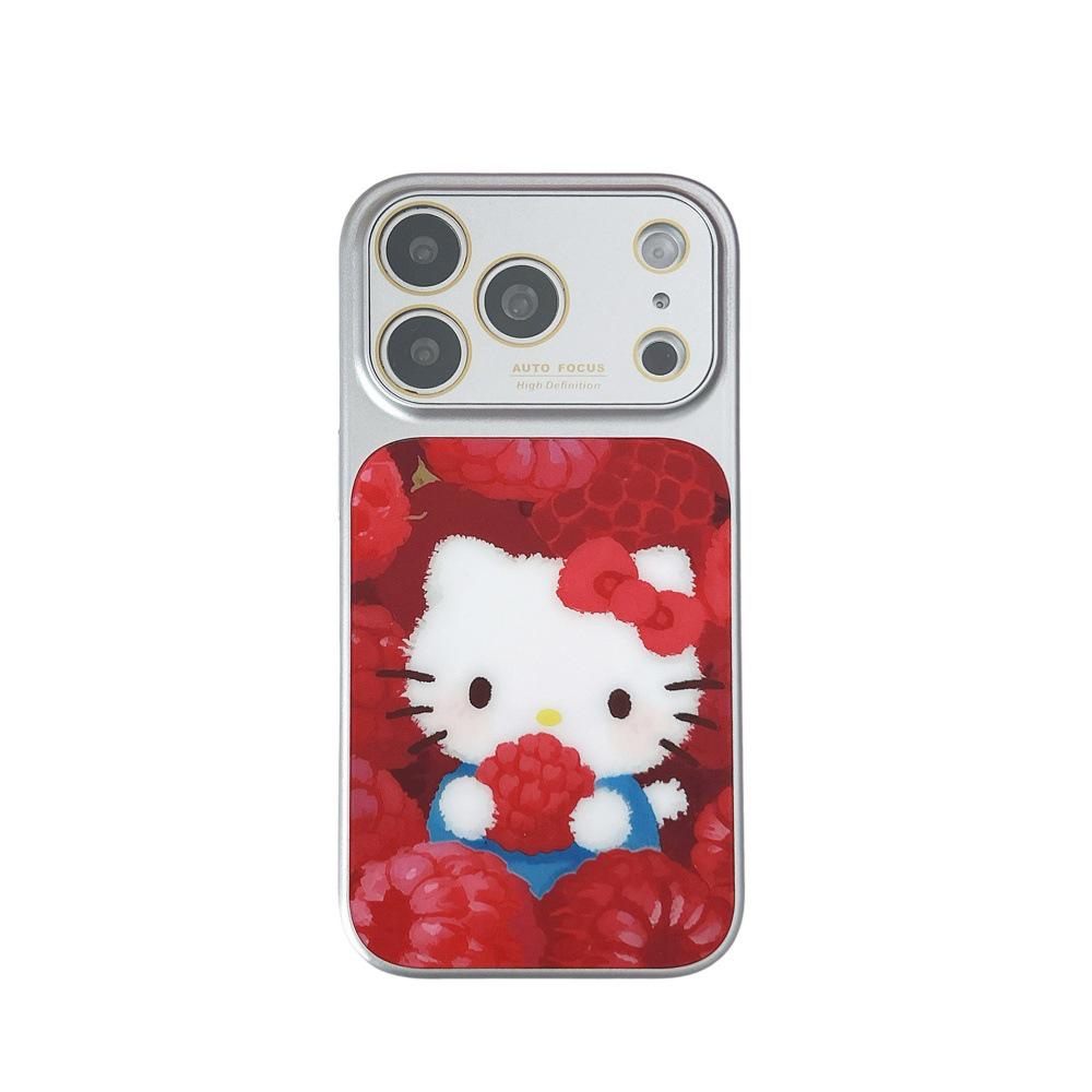 Polka Dot Red Cartoon Cat Case for iPhone 15 Pro/Max-Compatible