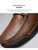 Handmade Men's Soft Sole Leather Loafers - Winter Casual Flat Large Size