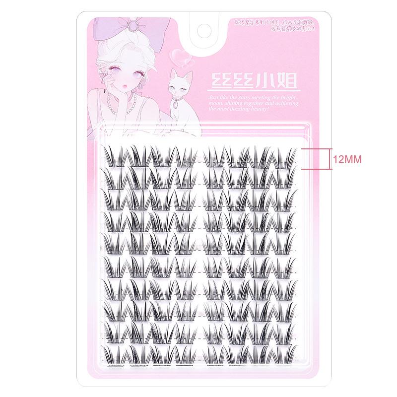 Forest Elf Series Large Capacity Eyelash Book Manga False Eyelashes Natural Long Curled Thin Fluffy Stem Segmented False Eyelash