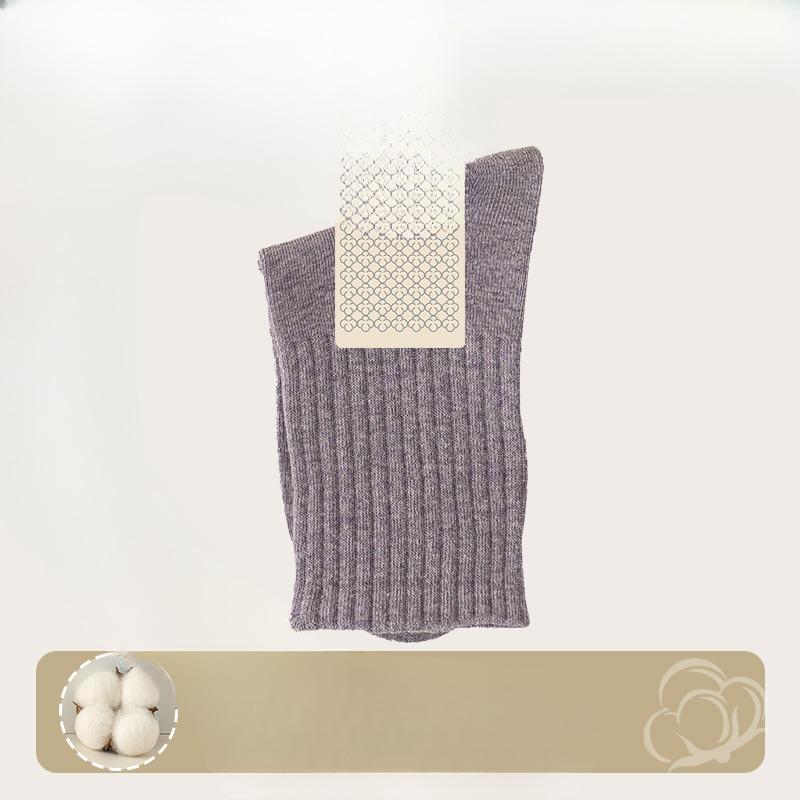 Female Spring and Autumn Leisure Pure Cotton Anti Pilling Sweat Absorbing Boneless Sports Tube Socks
