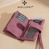 Women's Frosted Texture Wallet: Multi-slot, Snap Button, Zippered Coin Purse