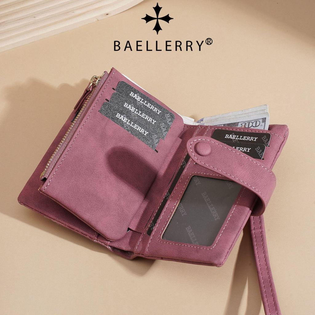 Women's Frosted Texture Wallet: Multi-slot, Snap Button, Zippered Coin Purse