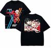 New Arrival Breathable Loose Harajuku Streetwear Unisex Anime T-shirt for DARLING in the FRANXX T-shirt