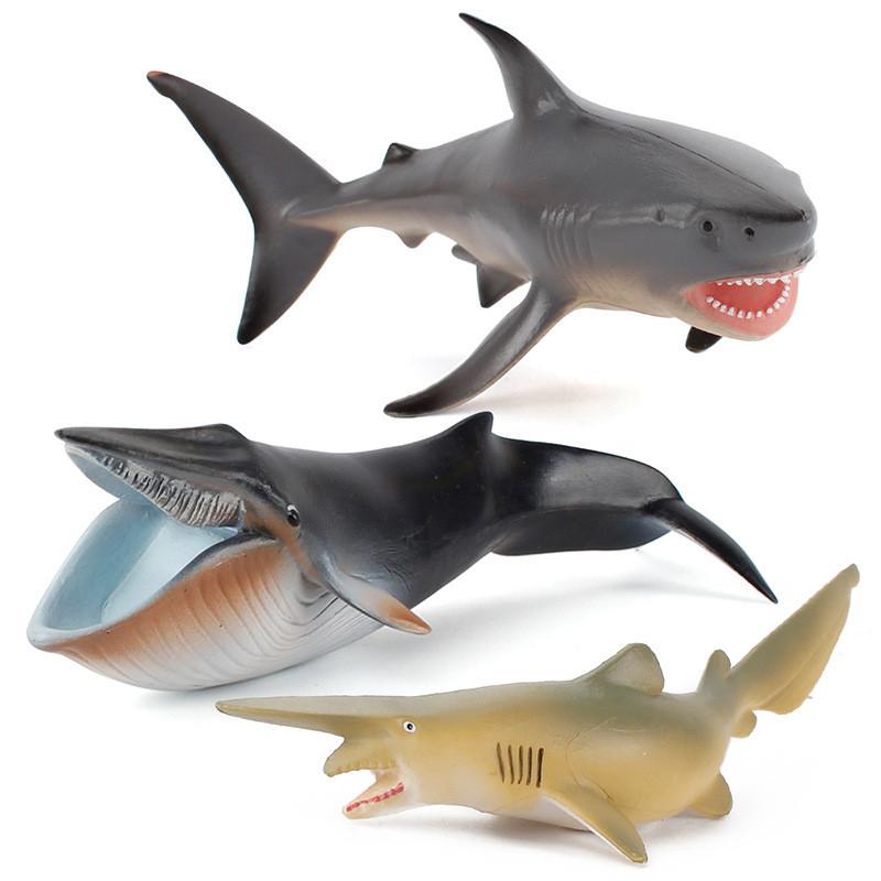 Realistic Shark And Whale Aquarium Marine Animal Pvc Models For Play Cognitive