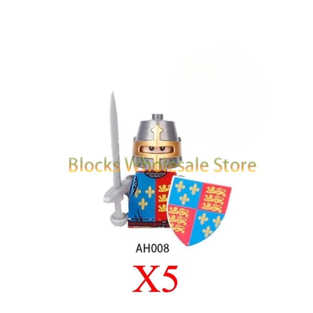 Figuras de Soldados de Castelo Militar Medieval Blocos de Construção Roma Cavaleiro Leão Arma Guerreiro Espada Infantaria Capacete Modelo Tijolos Brinquedos