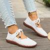 Hot Sale Round Toe Plus Size Flat Low Heels 2024 Brand Women's Shoes Lace-up Women's Flats Fashion Shallow Casual Flat Shoes