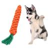 Pet Dog Puppy Carrot Shape Cotton Rope Molar Tooth Cleaning Chew Training Toy