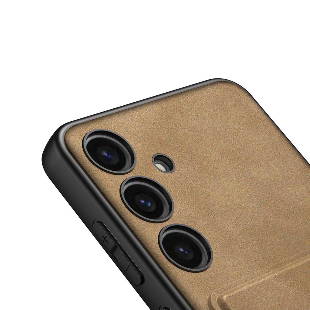 Applicable To Card Samsung S24Ultra Mobile Phone Case Matte Pickup Bag S24plus Leather Case Hard Case New Model