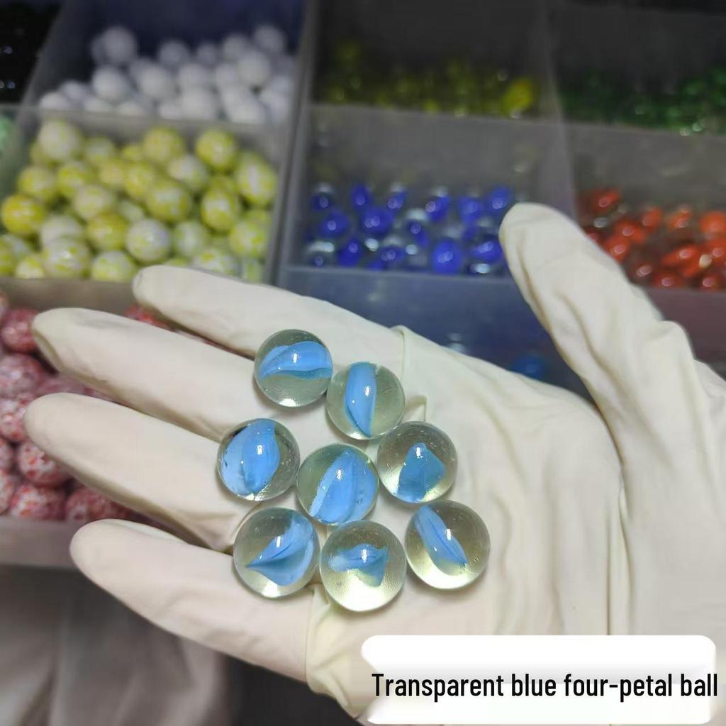 16mm Mixed Checkered Glass Beads & Marbles - Nostalgic Crystal Balls for Kids