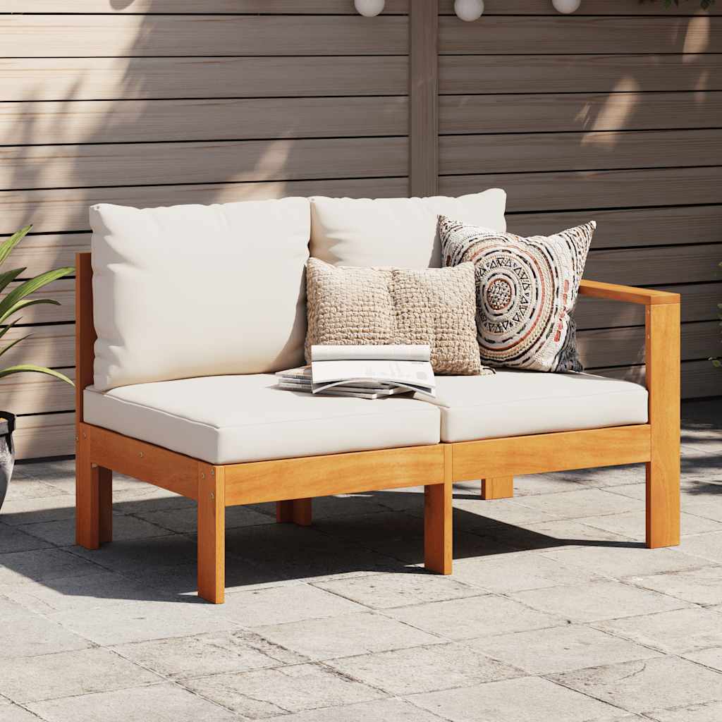 Vidaxl Gartensofa mit Armlehne, 2-Sitzer, Akazienholz