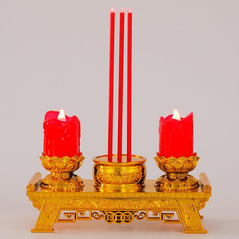 Led Candle Lights, Prayer Candles For Temples And Halls, Smokeless Swinging Wick Simulation Candles