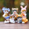 Japanese Cartoon Cat Plush Blind Box with Rabbit Ear Headgear - Cute Animal Ornament