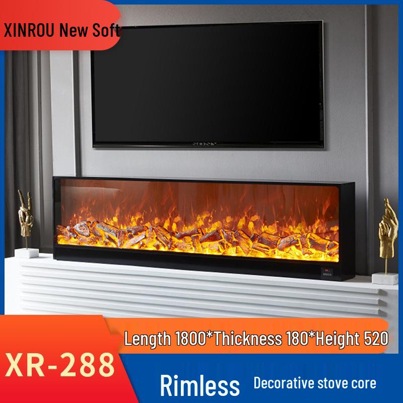 Decorative Flame Electric Fireplace Heater: Built-In Home Simulation