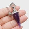 European & American Style Natural Crystal Hexagonal Pendant: Dual-Purpose Retro Jewelry