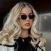 5 Pcs Retro Classic Metal Round Frame Sunglasses for Beach Women Fashion Korean Aesthetic Shades Sun Protection Sunnies