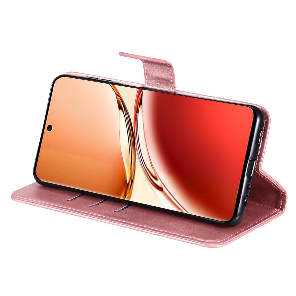 For Oppo Reno12 F 5G Case PU Leather Zipper Wallet Protective Phone Cover