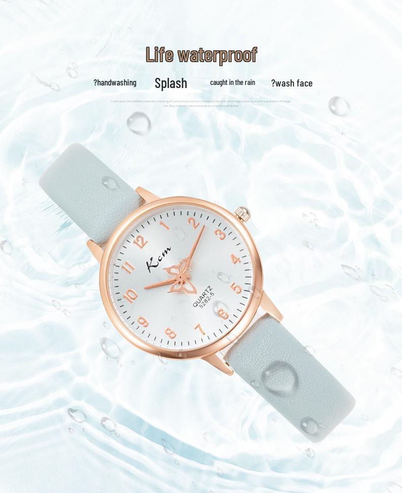 Women's Butterfly Dial Waterproof Watch - Trendy, Simple Design for Students