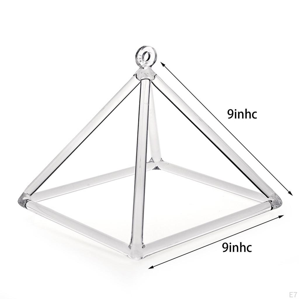 Quartz Crystal Pyramid Clear Sound Healing for Therapy Yoga Meditation