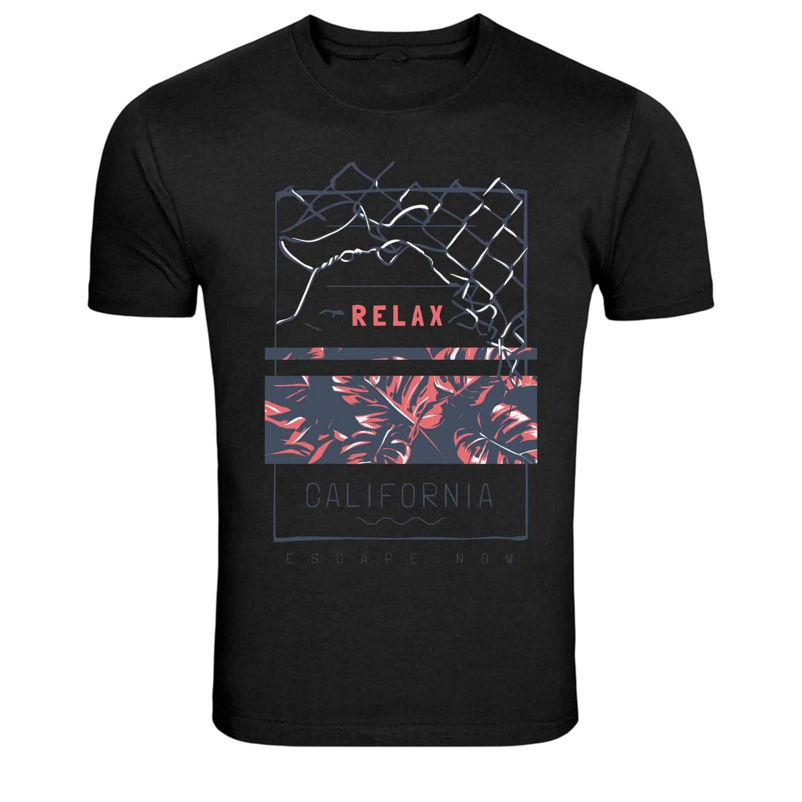 Relax California Escape Now Beach Graphic T-Shirt 3XL