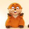 Soft Cute Orange Beaver Plush Doll - Cartoon Animal Pillow, Children's Gift, Desk Companion