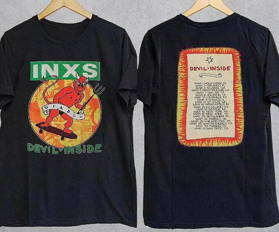 INXS Band Music Album Heavy Cotton Black All Size T Shirt BT379 XXXXL