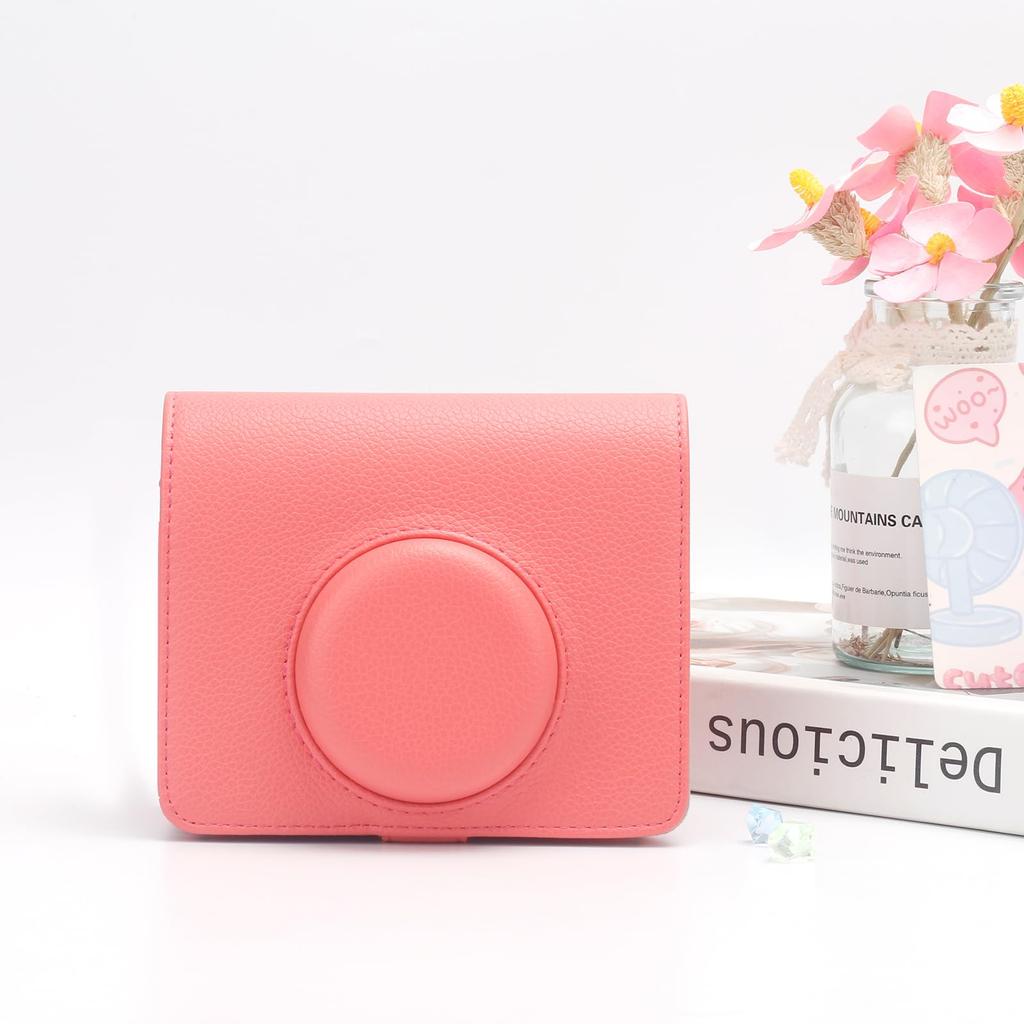 Fujifilm Instax Mini Evo Camera Instax Mini EVO PU Leather Protective Case with Adjustable Shoulder Easy Instax Camera Full Easy To Carry Case, Strap,