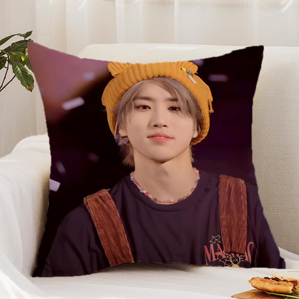 Singer HHan JJisung Boy Cushion Cover Premium Comfort Reversible Pillow Cover  Dual  Use Design for Home  Car