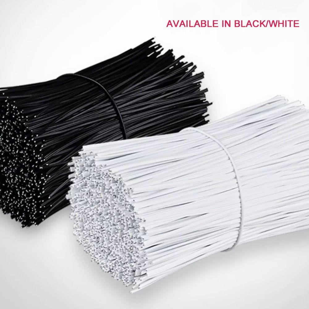 White Plastic Coated Iron Wire Black Cable Ties Iron Wire Twist Ties