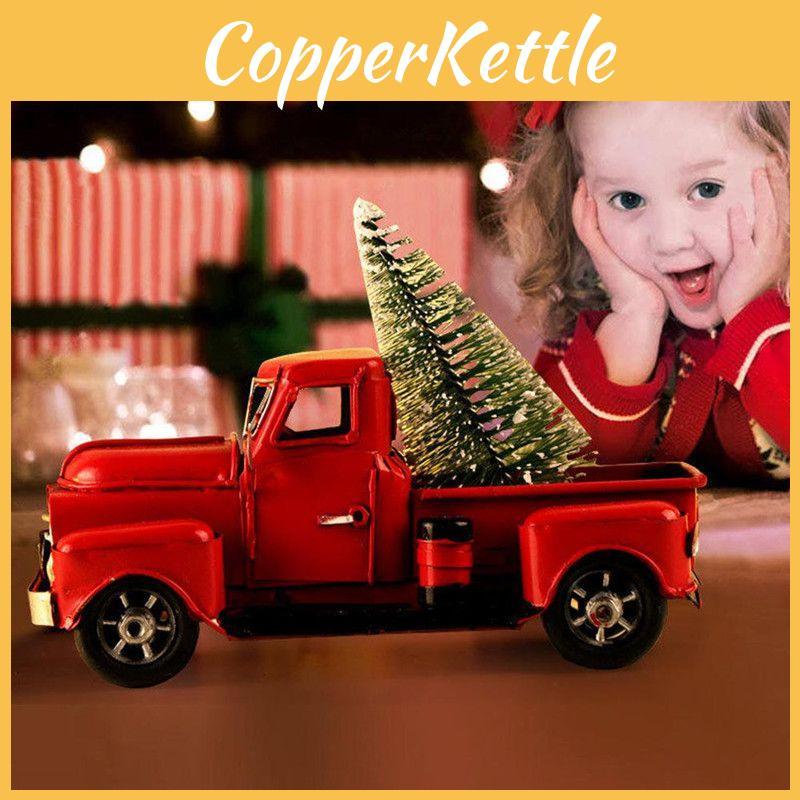 Charming Rustic Red Truck Christmas Decoration For Tree And Home Office Design
