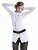 Holpeipeo Layered Denim Wrap Skirt (White)