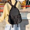 Korean Version of Fashionable Nylon Solid Color Schoolbag 2026 Spring New Versatile Lightweight Travel Bag Large-capacity Student Schoolbag