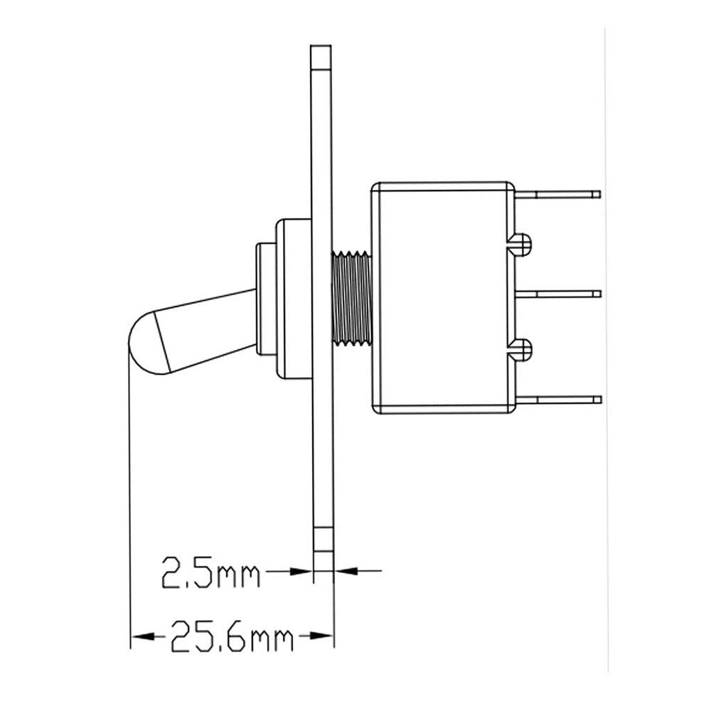 Marine Boat Trim Tab Switch 3-Way On-Off-On Momentary Toggle Switch Boat Panel