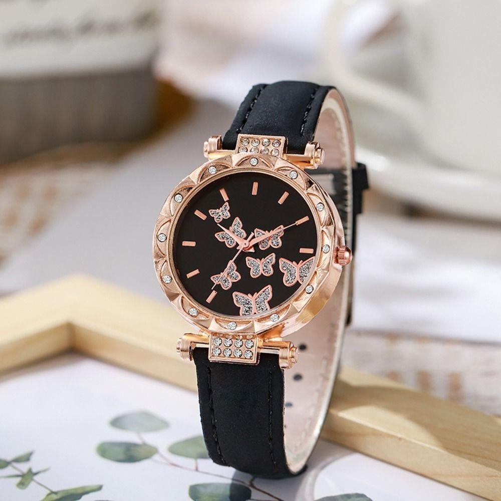 Rhinestone Women Watches Butterfly Dial Wristwatches Fashion Quartz Watch  Women