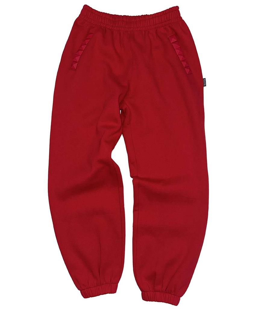 SCULPTOR Napoleon Stud Sweatpants Red