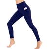 Women's High Waist Skinny Fit Nine Quarter Yoga Pants Side Pocket Sports Leggings