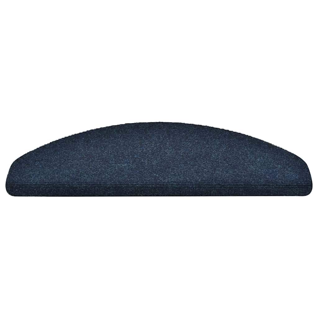 Self Adhesive Stair Treads 20 pcs 65 x 21 x 4 cm Navy Blue Semi Round Large