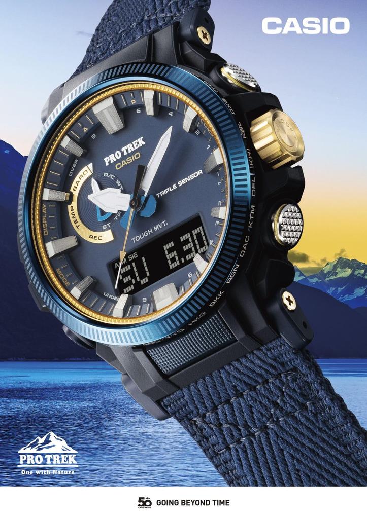 Protrek Klokke SE 50 ÅRS JUBILEUM Modell Radio Solar Blå x Gull [Casio] []CASIO PRW-61SS-2JR Herre
