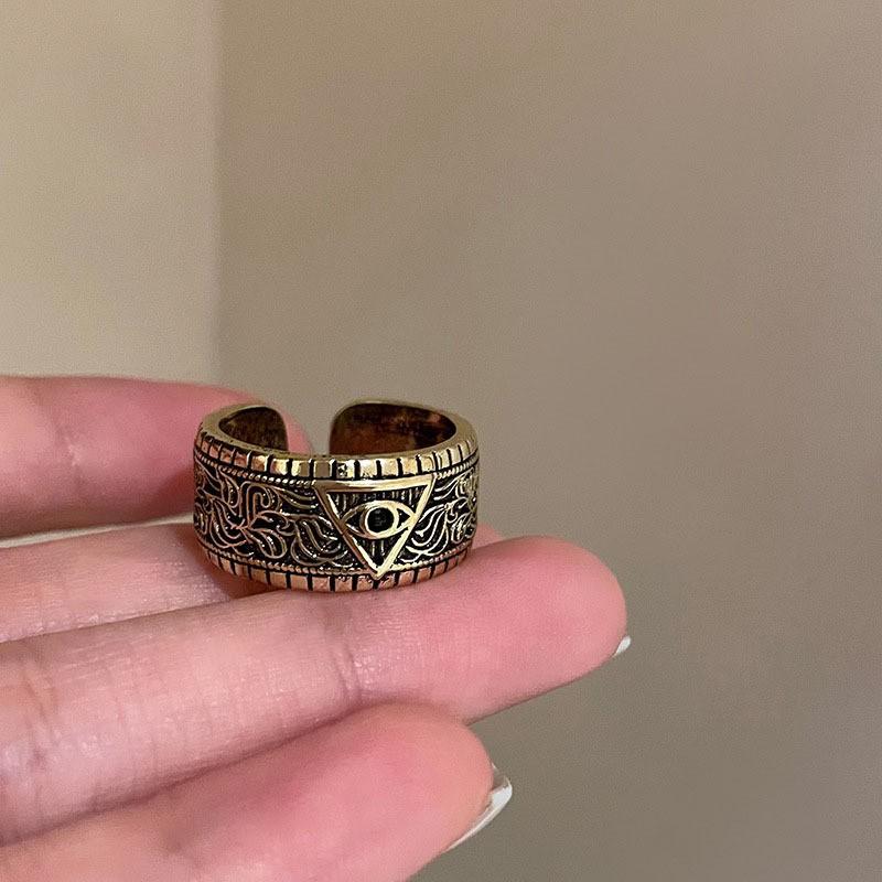 Y2K Demon Heart Zircon Opening Adjustable Rings For Women Vintage Personality Rings Party Jewelry Accessories Gifts