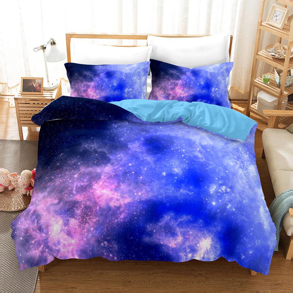 Thickened And Sanded, Three-Piece Quilt Cover Printing 3D Digital