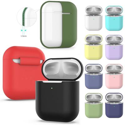 New Slim Ultra Thin Protective Skin Wireless Earphones Pouch Sleeve Protector Silicone Case Cover For Airpods 2
