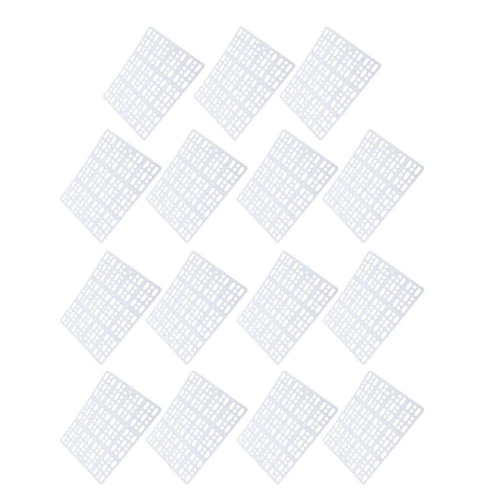 15PCS Rabbit Feet Pad Food Grade Plastic Easy Cleaning Bunny Cage Floor Mat for Guinea Pig White