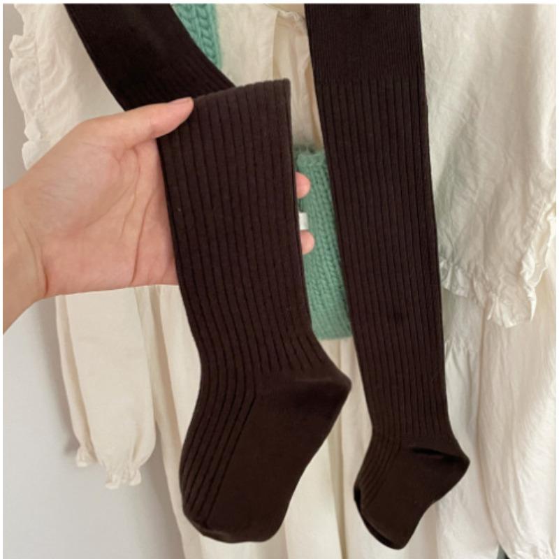 Knee-high Socks, Solid Color for The Calves, Spring and Autumn Color-blocked Women's Long Socks, Autumn Long Tube Versatile Pile Socks, Women's Socks