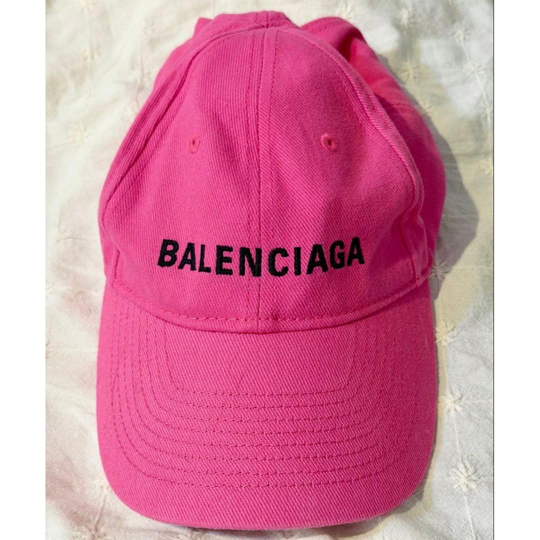Used BALENCIAGA pink baseball cap L