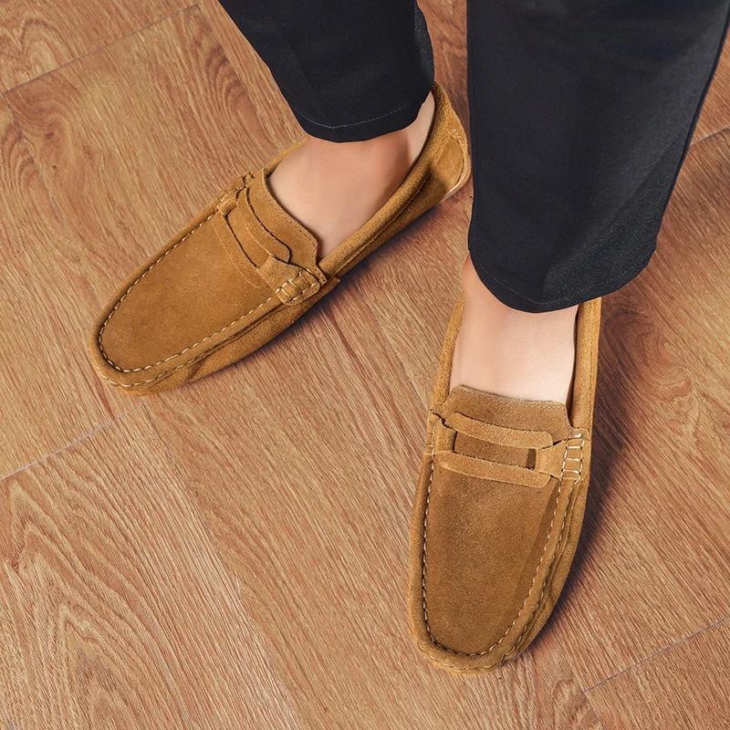 Модные мужские мокасины весна осень модная обувь лодочки мужские брендовые мокасины — фото 5