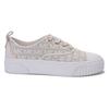 Michael Kors Ollie Comfortable Versatile Low-Top Fashion Sneakers Women Sneakers Vanilla-White 43T1OEFS3Y-VANILLA
